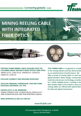 Mining Cable with Fiber Optic Module Line Card